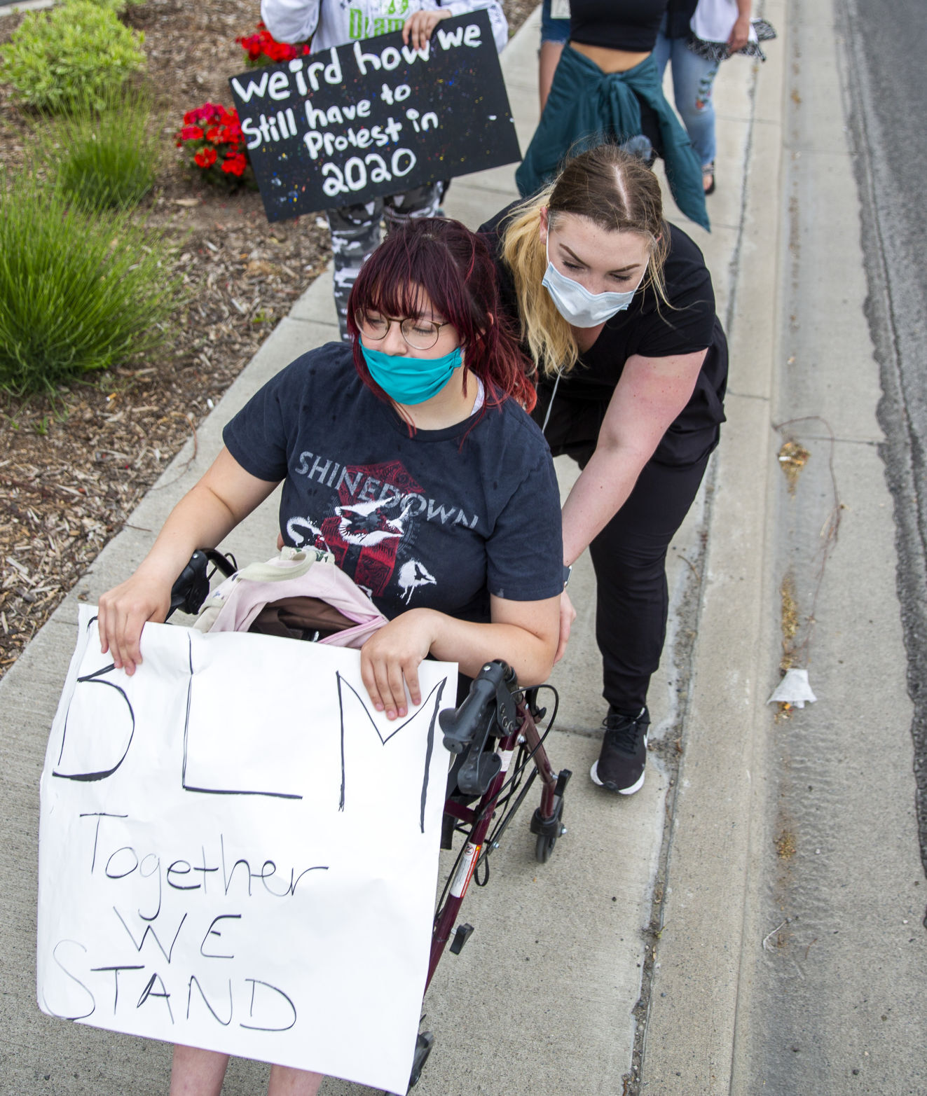 Citizens gather to protest police brutality